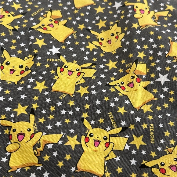 EUC Kids Pokemon Pikachu Patterned Tote Bag - Black and Yellow Double Sided - Picture 8 of 8